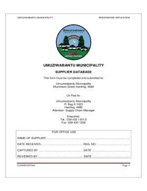 Harding Umuziwabantu Municipality Logo  Form