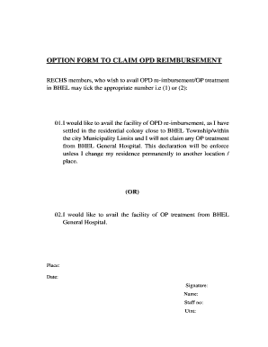 Bhel Retired Employees Medical Reimbursement Form