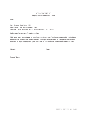 Employee Commitment Letter Sample PDF  Form