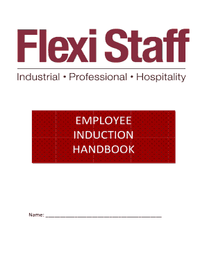 EMPLOYEE INDUCTION HANDBOOK Flexi Staff  Form