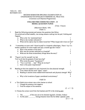 Sitttr Question Paper and Answer Key  Form