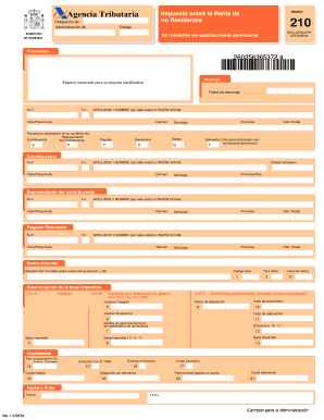 Agencia Tributaria Modelo 210 Download  Form