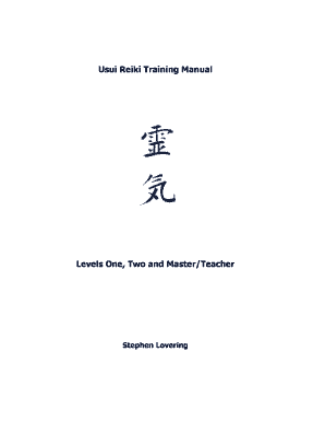 Reiki Training Manual PDF  Form