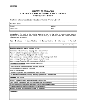 School Evaluation Form PDF