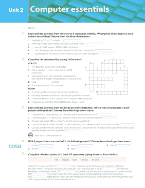 Unit 2 Computer Essentials  Form