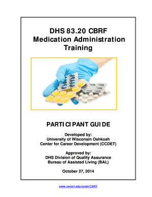 Cbrf Medication Administration Training  Form