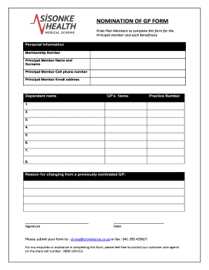 Sisonke Health  Form