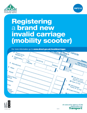 Registering a Brand New Invalid Carriage Mobility Scooter Disabilitiesfife Org  Form