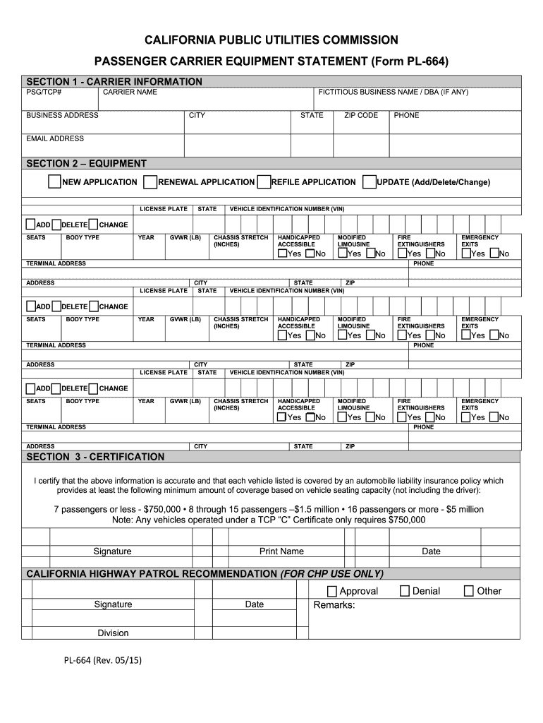 Get and Sign SECTION 2 EQUIPMENT  Cpuc Ca 2015-2022 Form