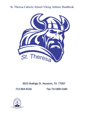 St Theresa Catholic School Viking Athletic Handbook 6623 Rodrigo Sttheresaschool  Form