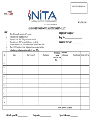 Nita Application Form PDF