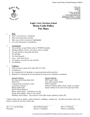 Eagles Nest Christian School  Form