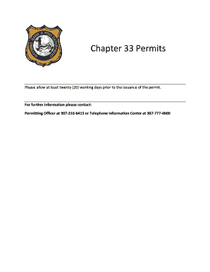 Chapter 33 Permits Wyoming Game &amp; Fish Department Wgfd Wyo  Form