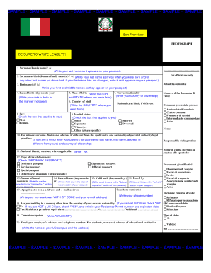 Italy visa application