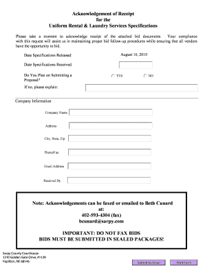 Laundry Receipt Excel  Form