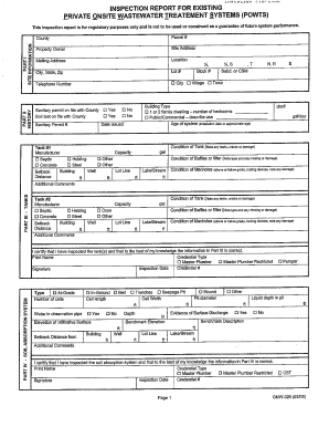 Powts Maintenance Report  Form