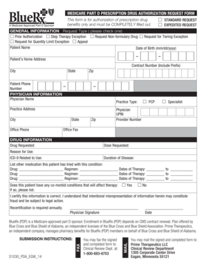  BlueRx Physician Drug Authorization Form Alseib 2014-2024