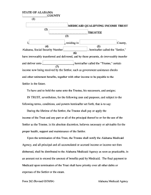 Alabama Medicaid Form 262