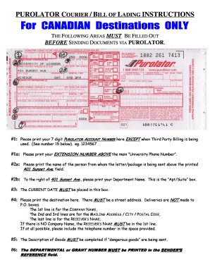 Purolator Waybill Example  Form