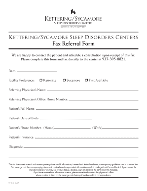 Fax Referral Form Kettering Health Network
