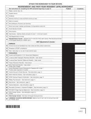Npr Allocation Worksheet  Form