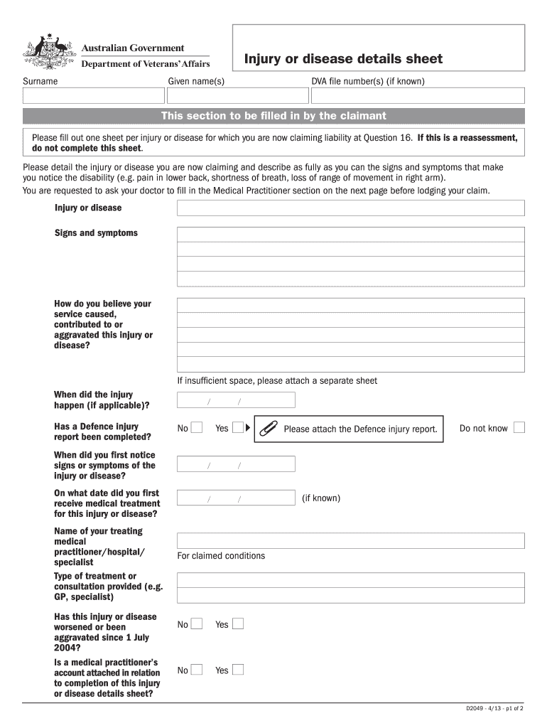  D2049 Dva Form 2013