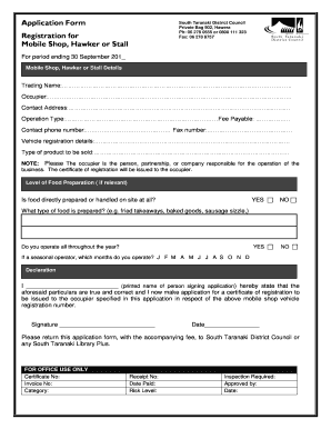 Applications Form Hawkers Online