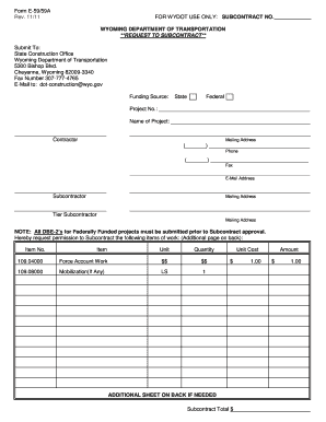E 59 59A Form 11 11 PDF Wyoming Department of Transportation Dot State Wy