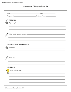 Assessment Dialogue  Form