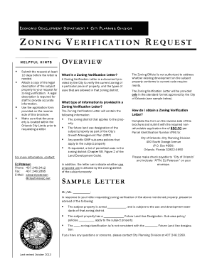 Zoning Letter Example  Form