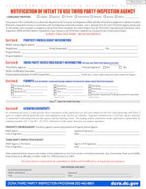 Dc Dcra Agency Form