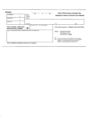 Port Huron Ph 941 Form PDF