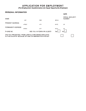 Application for Employment, PDF Brightok Net  Form