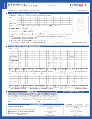 Know Your Client KYC Application Form for L&amp;T Mutual Fund