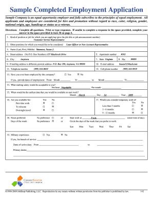 How to Fill Out Employment Application Form