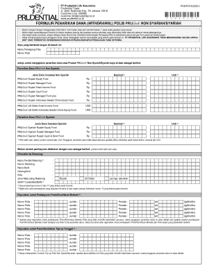 Form Withdrawal Prudential