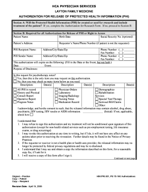 Authorization for Release of PHI and Right to Access Form