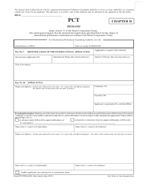 Editable Form PCTIPEA401 DEMAND WIPO Sipo Gov