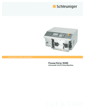 Schleuniger Powerstrip 9500 User Manual  Form