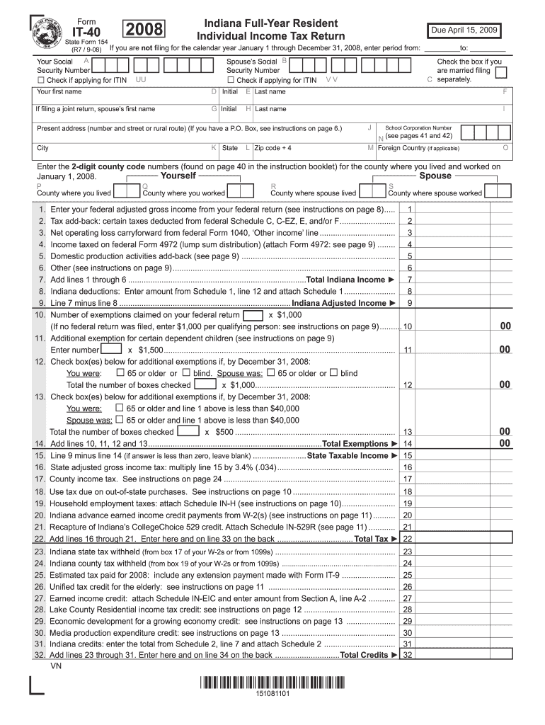  IDAHO INDIVIDUAL INCOME TAX RETURN  EBooks Download 2008