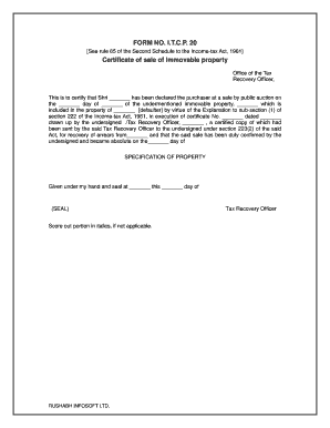 Property Certificate PDF  Form