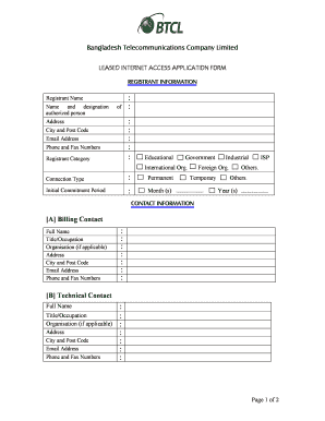 Telephone Bill PDF  Form