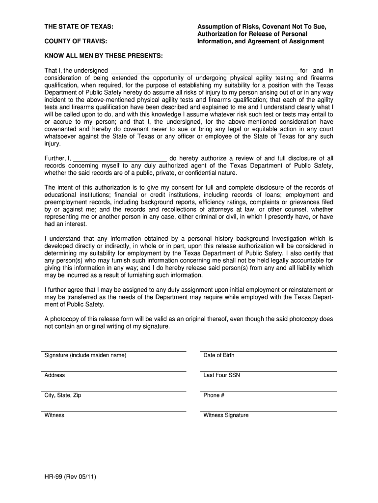  Hr 99 Form 2011-2024