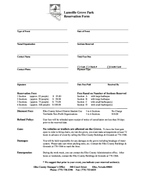 Lamoille Grove  Form