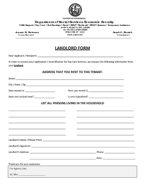 Onondaga County Landlord Form
