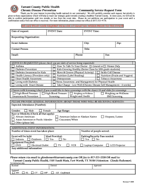 Tarrant County Service Request Form