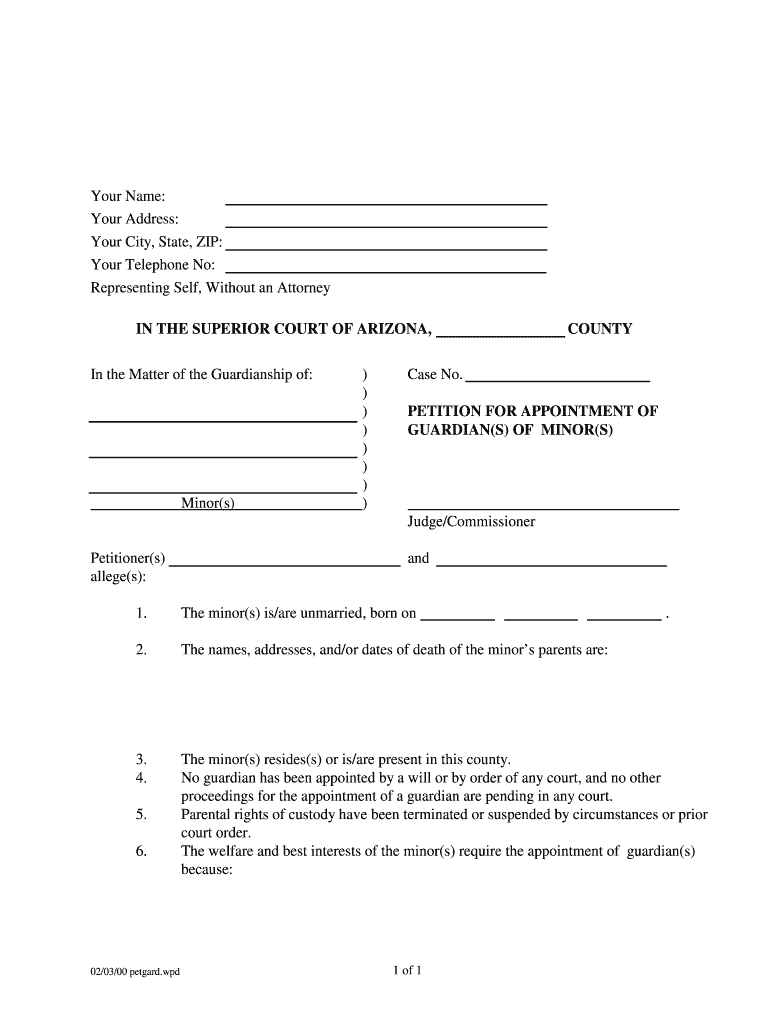 Forms in One Packet Azcourts