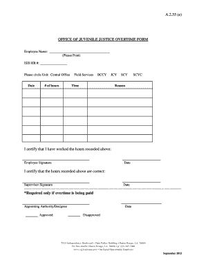 Overtime Form PDF