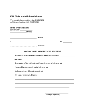judgment motion aside default sample form preview sign printable signnow template document pdffiller