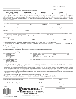 ROI Consent Form Broward Health Browardhealth